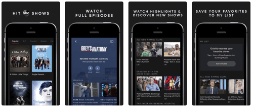 ABC Movie and Entertainment Mobile App Development Screenshots