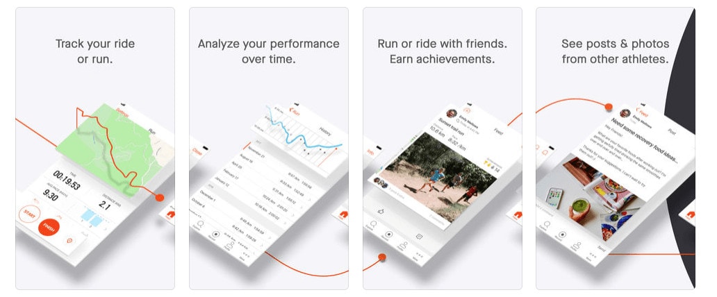 Strava Health and Fitness Mobile App Store Screenshot Example